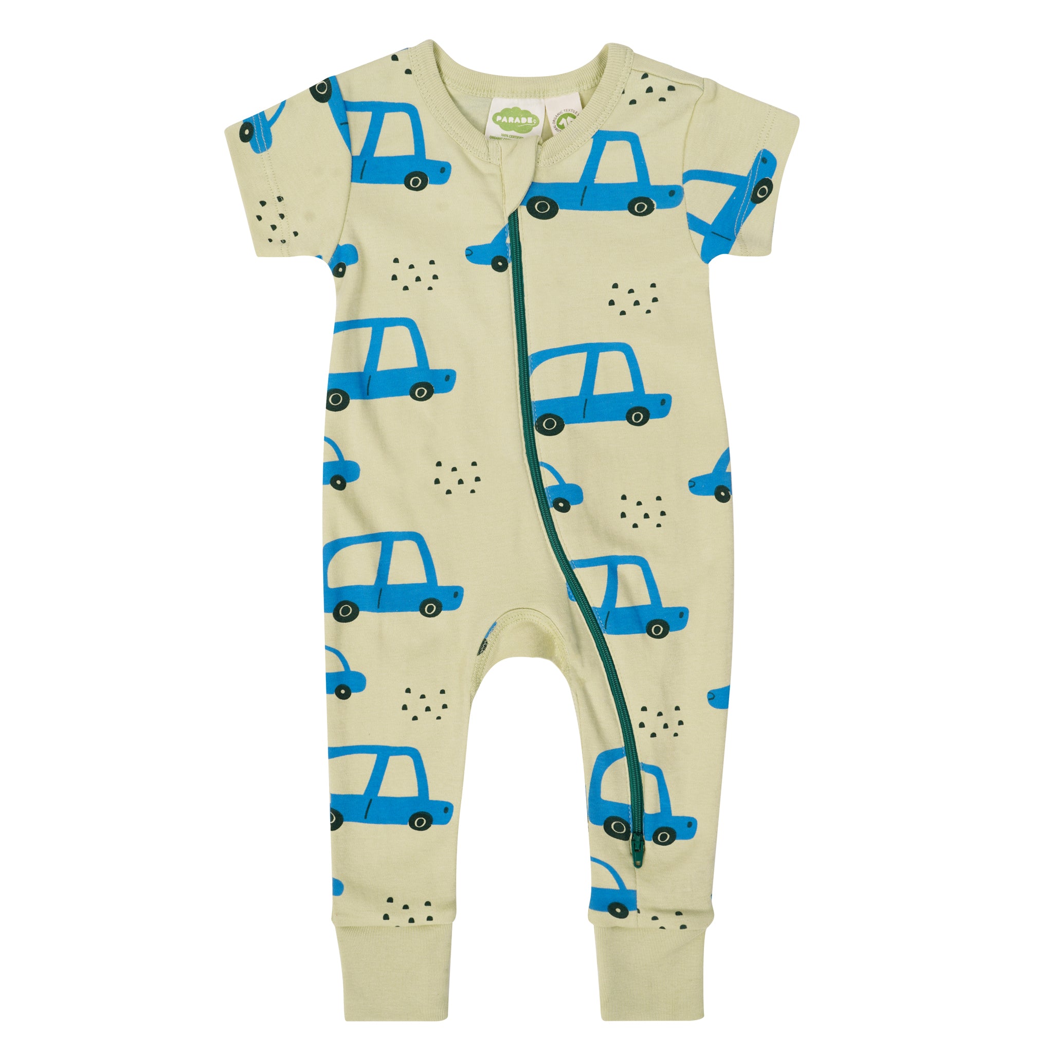 Organic Signature Print '2-Way' Zip Romper - Short Sleeve – Parade