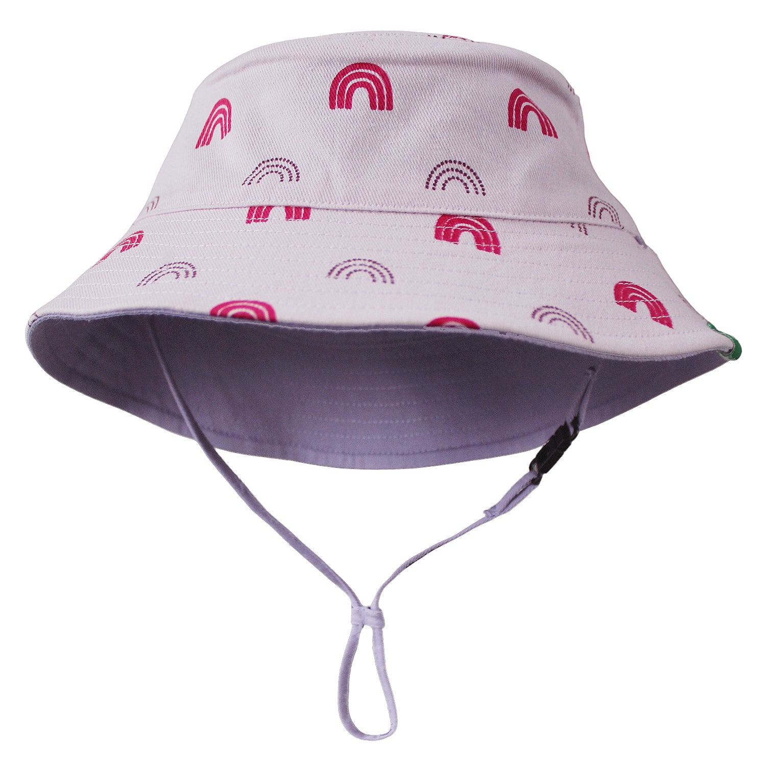 Reversible Organic Cotton Bucket Hats Strawberries and Rose / Large (2-4 Years)