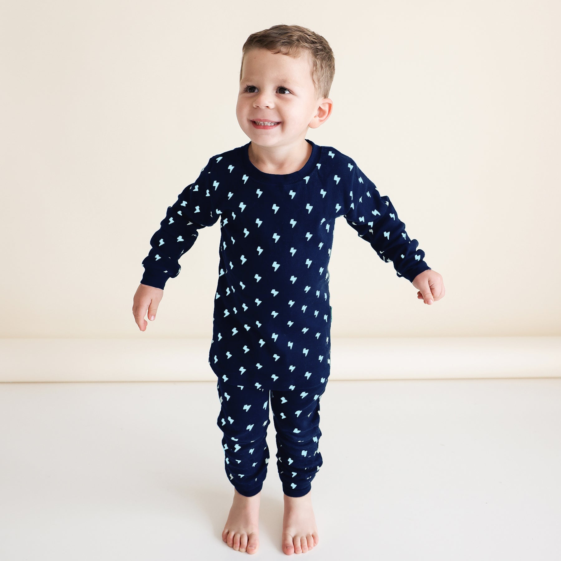 Navy Lightning Organic Cotton My Jammies Kids' Pajamas By Parade - Abby  Sprouts Baby and Childrens Store in Victoria BC Canada