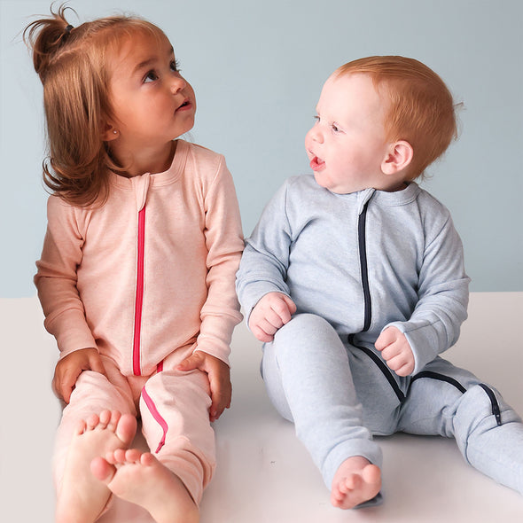 Organic Snuggle Soft Melange '2-Way' Zipper Romper - Organic Baby Clothes, Kids Clothes, & Gifts | Parade Organics