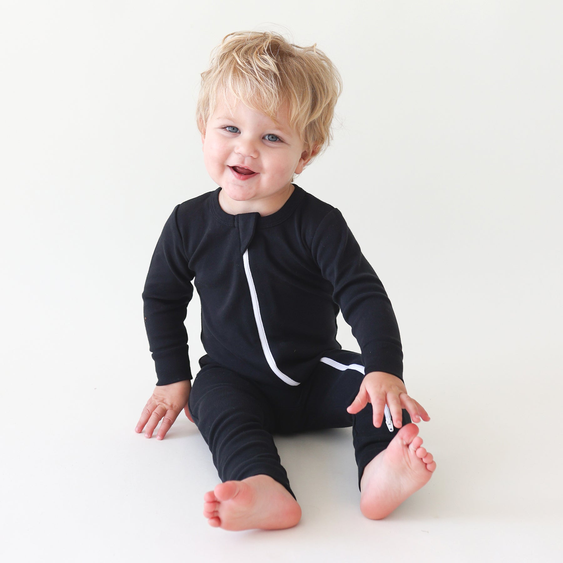 Organic Essentials '2-Way' Zip Romper - Long Sleeve