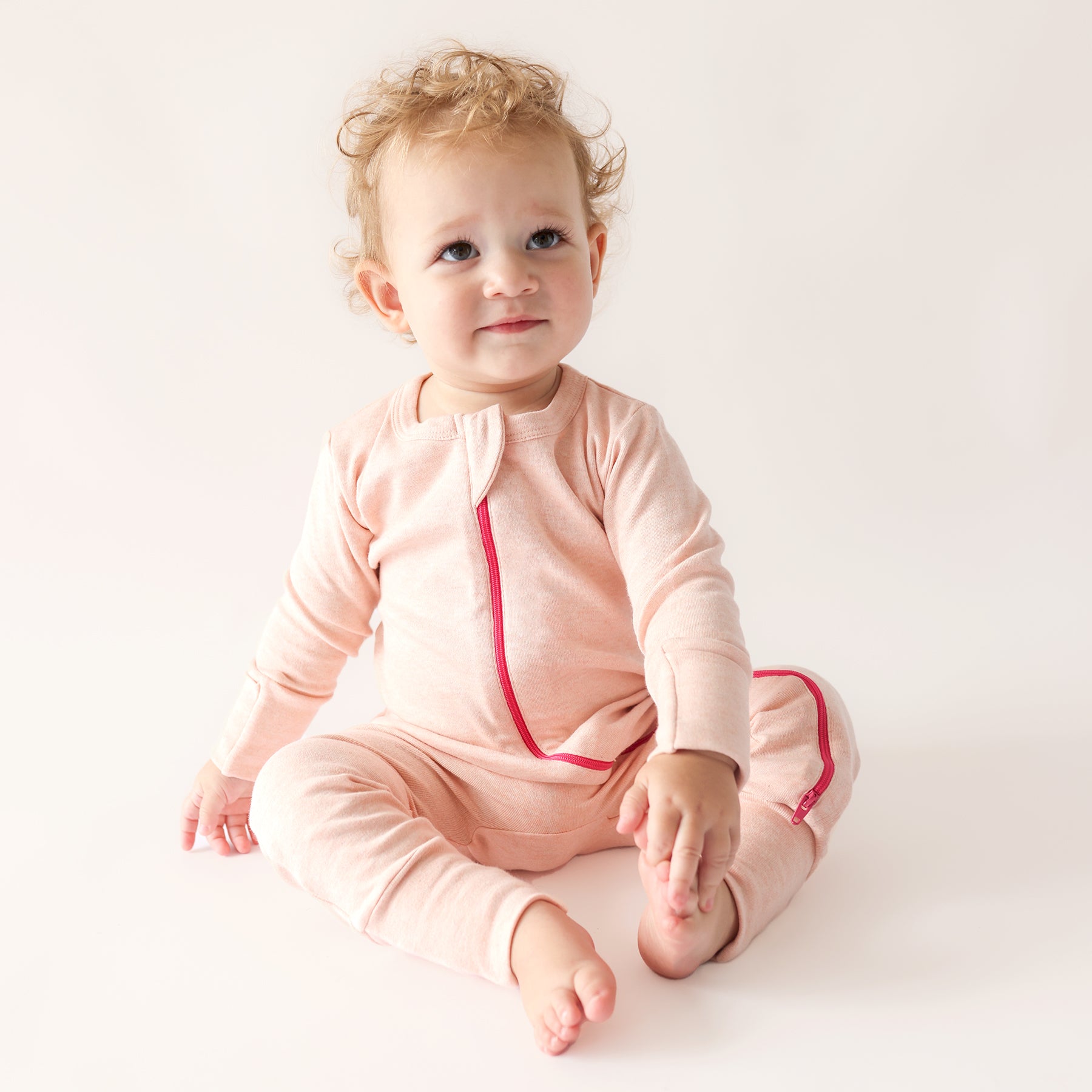 Organic Snuggle Soft Melange '2-Way' Zipper Romper