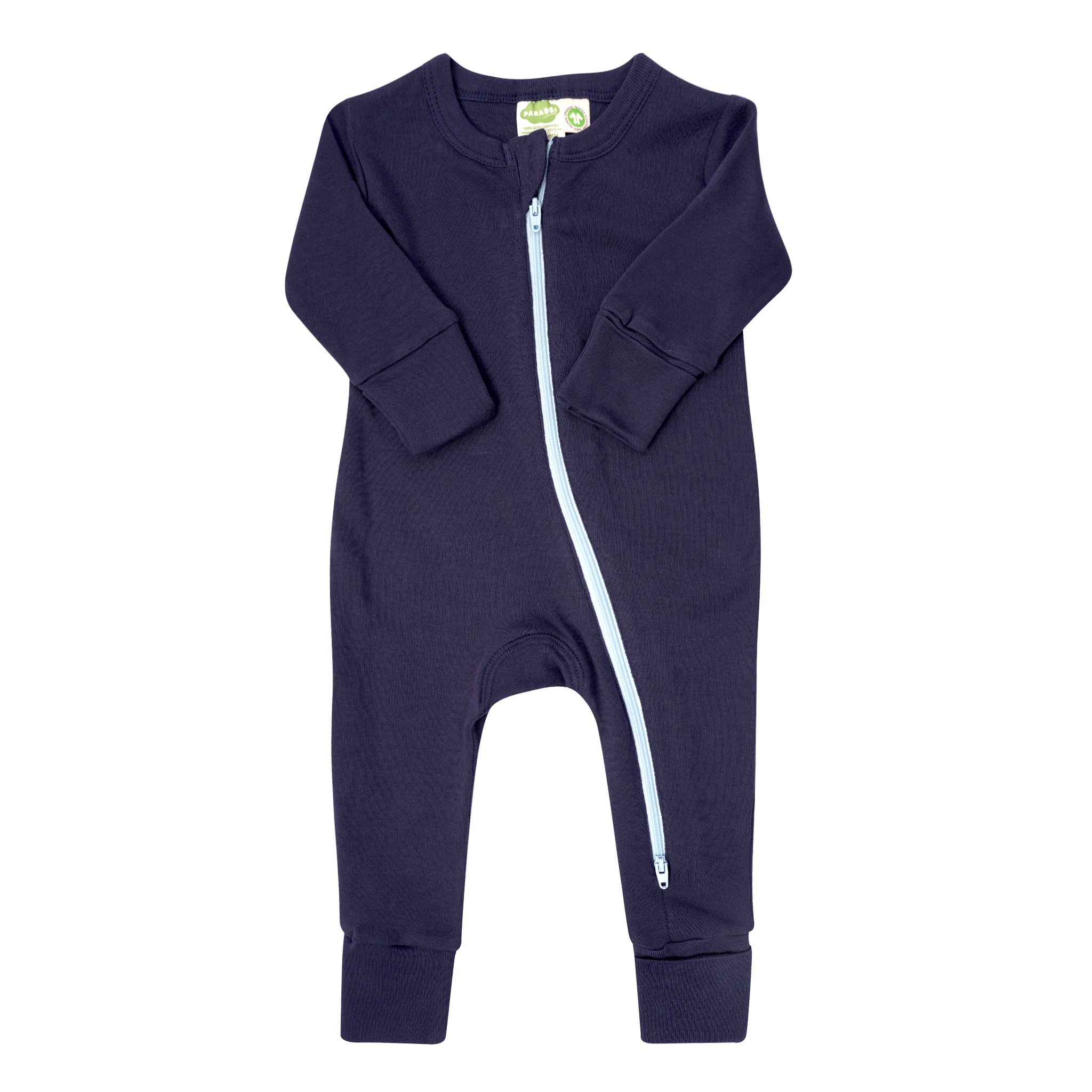 Organic Essentials '2-Way' Zip Romper - Long Sleeve