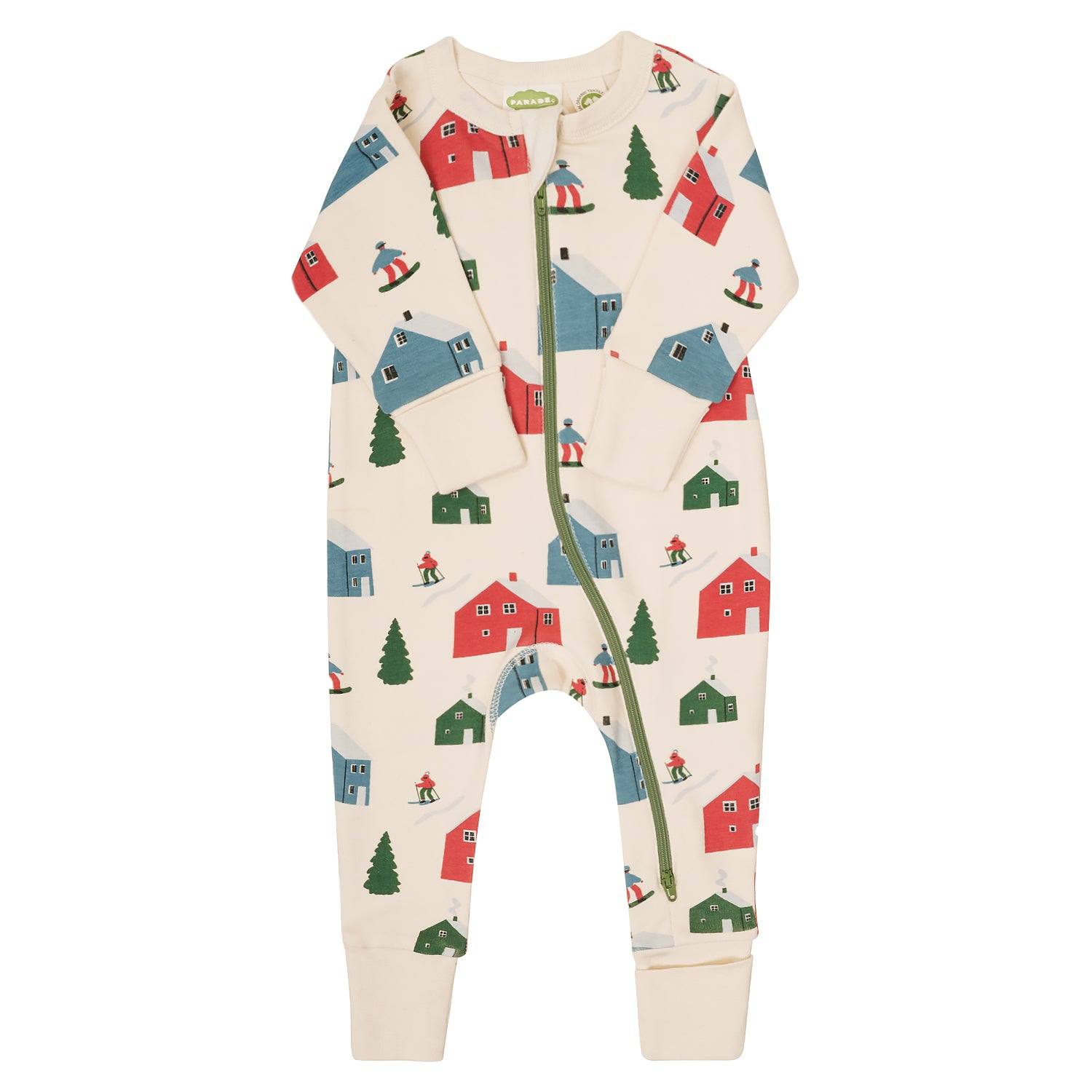 Organic Signature Print '2-Way' Zip Romper -  Holiday