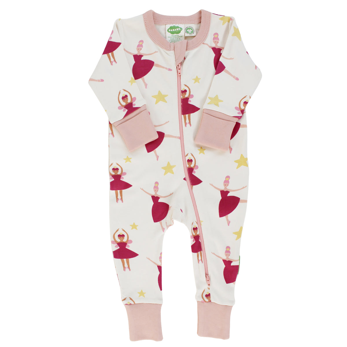 Organic Signature Print '2-Way' Zip Romper - Holiday