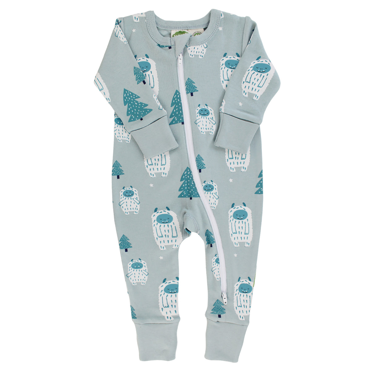 Organic Signature Print '2-Way' Zip Romper - Holiday