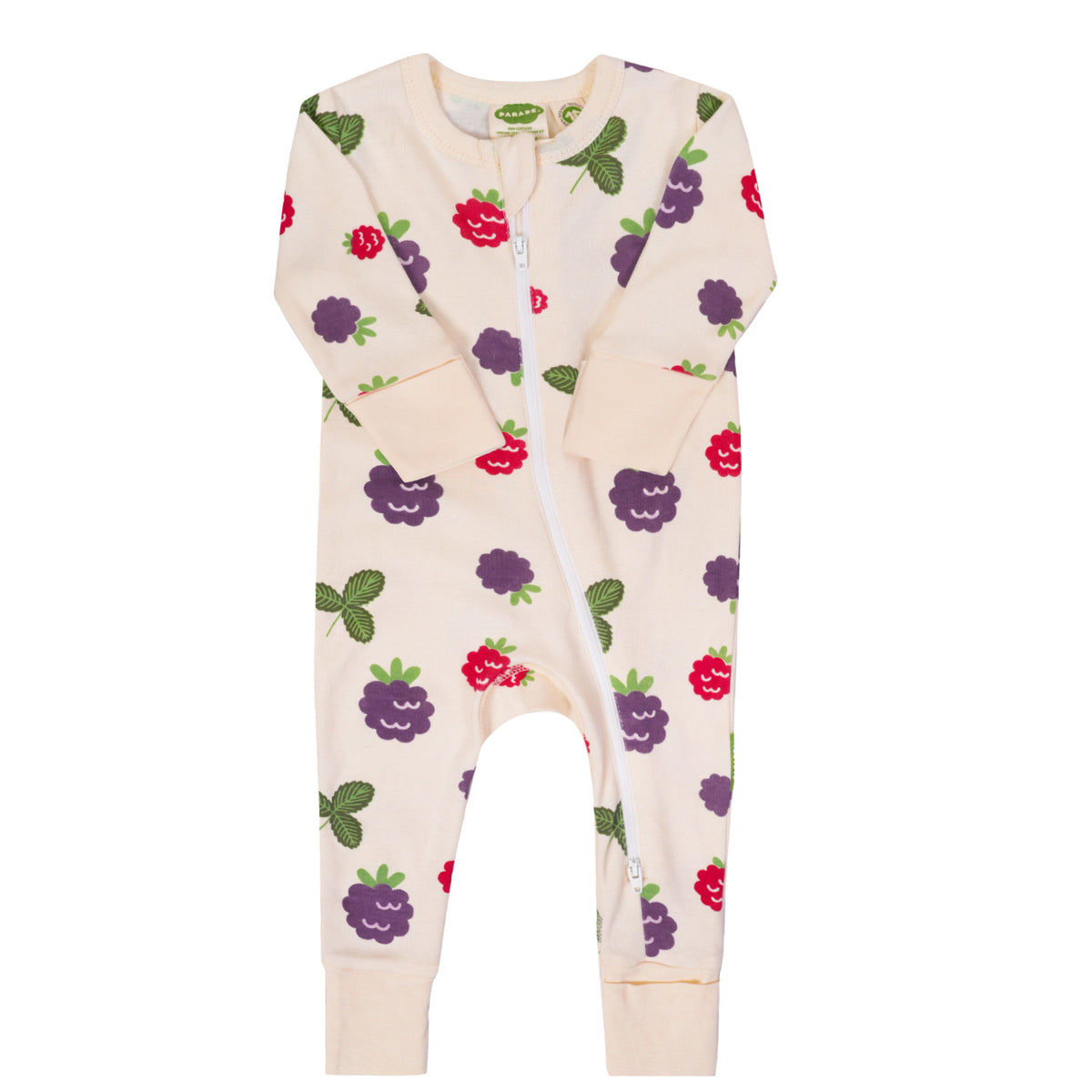 Organic Signature Print '2-Way' Zip Romper - Long Sleeve