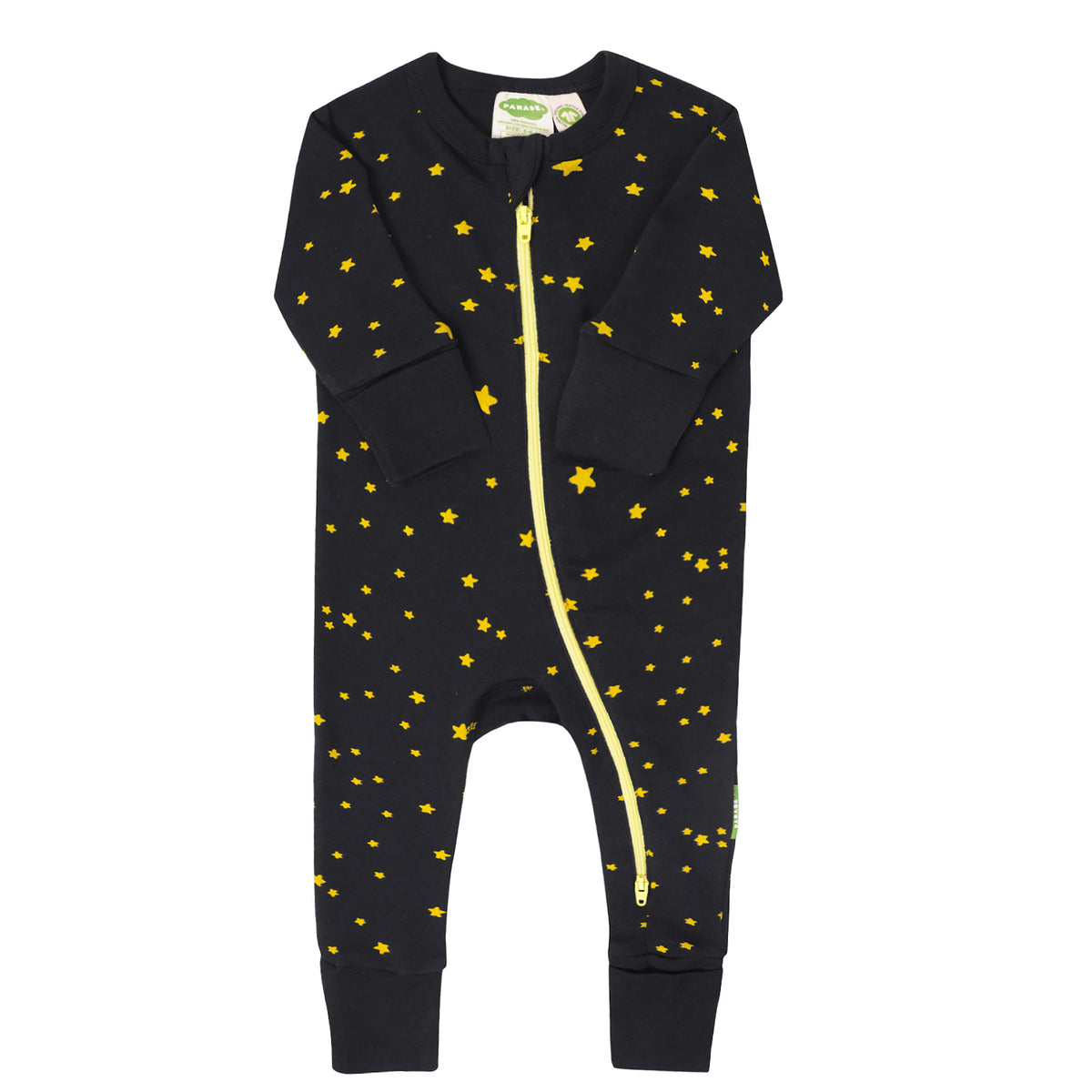 Organic Signature Print '2-Way' Zip Romper - Long Sleeve