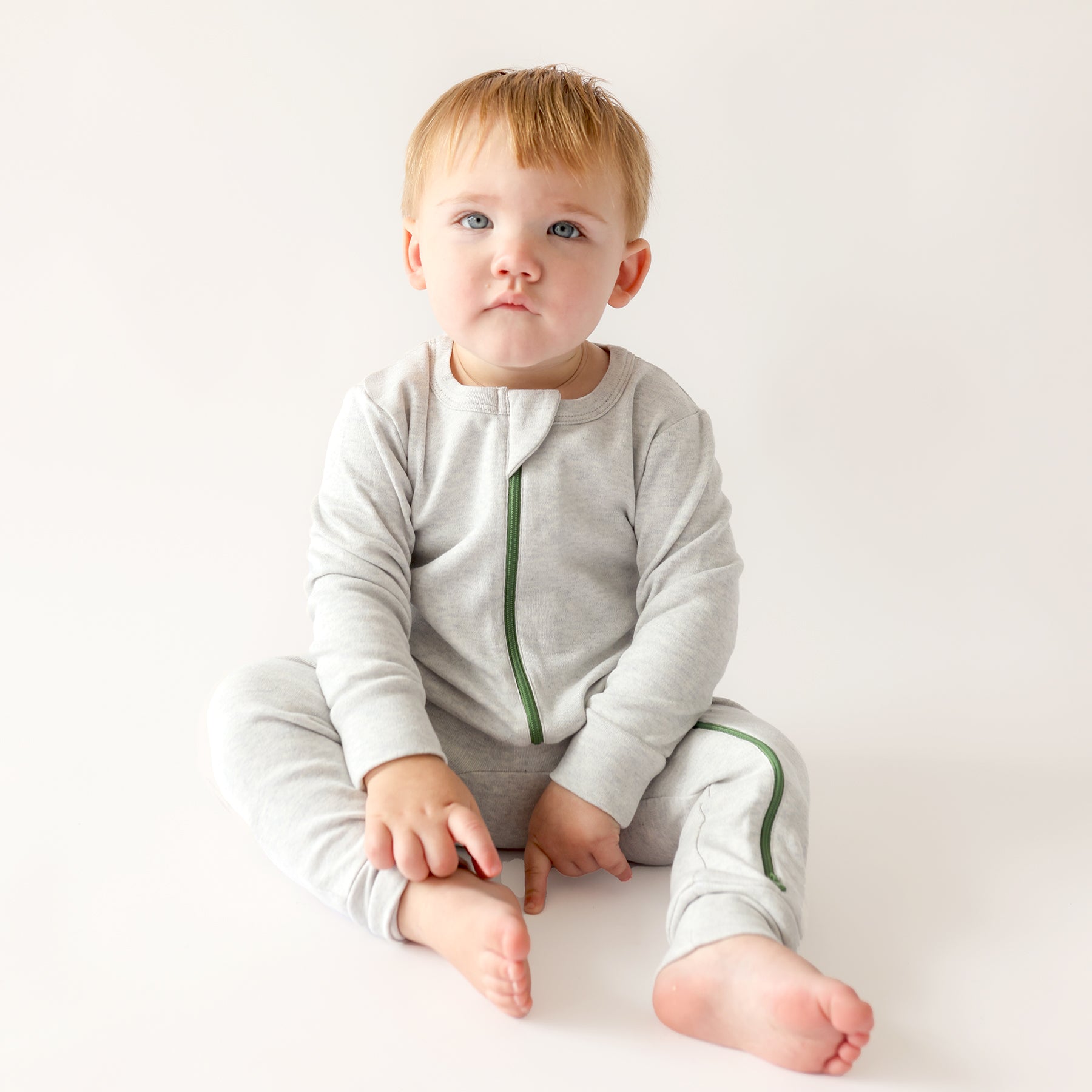 Organic Snuggle Soft Melange '2-Way' Zipper Romper