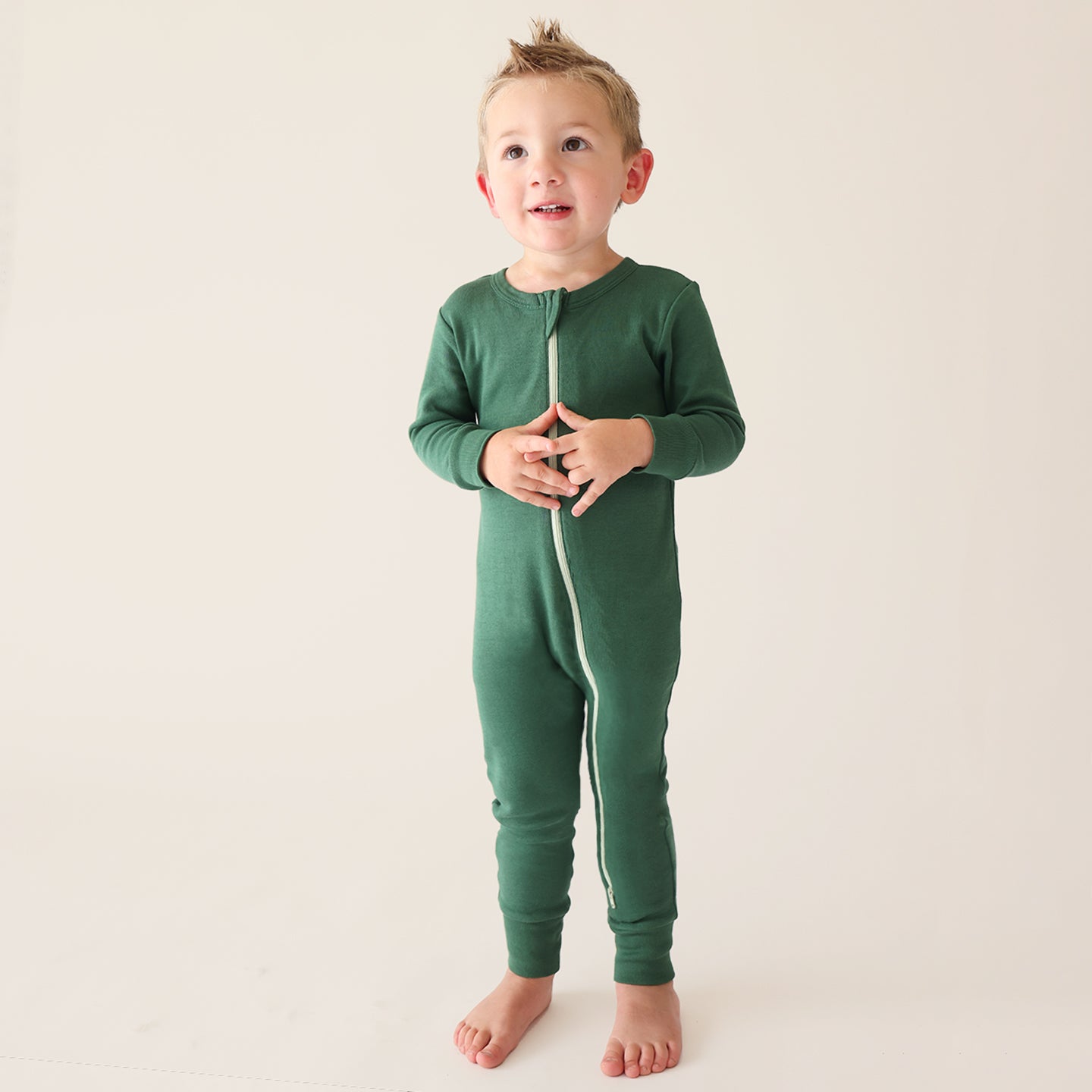 Organic Essentials '2-Way' Zip Romper - Long Sleeve