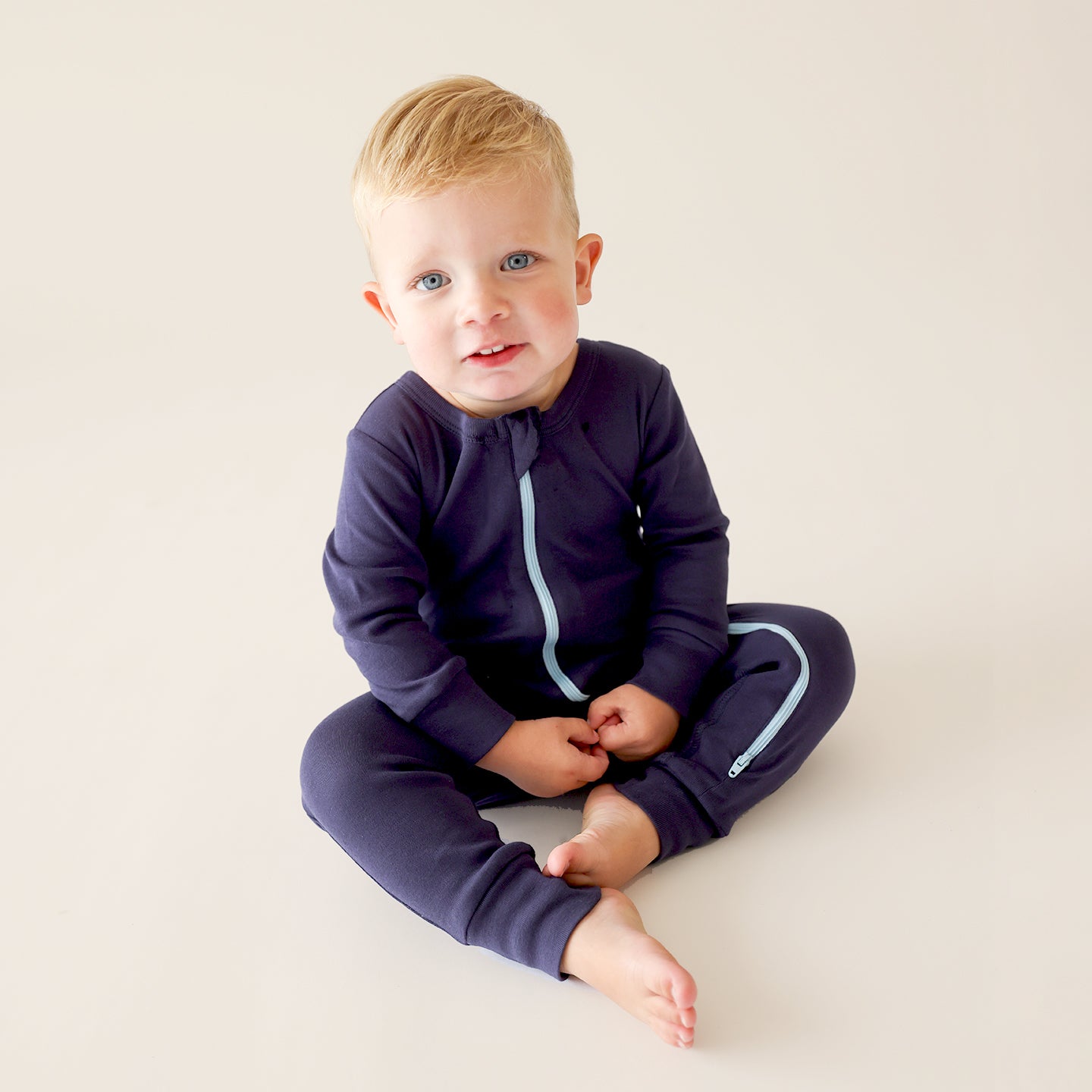 Organic Essentials '2-Way' Zip Romper - Long Sleeve