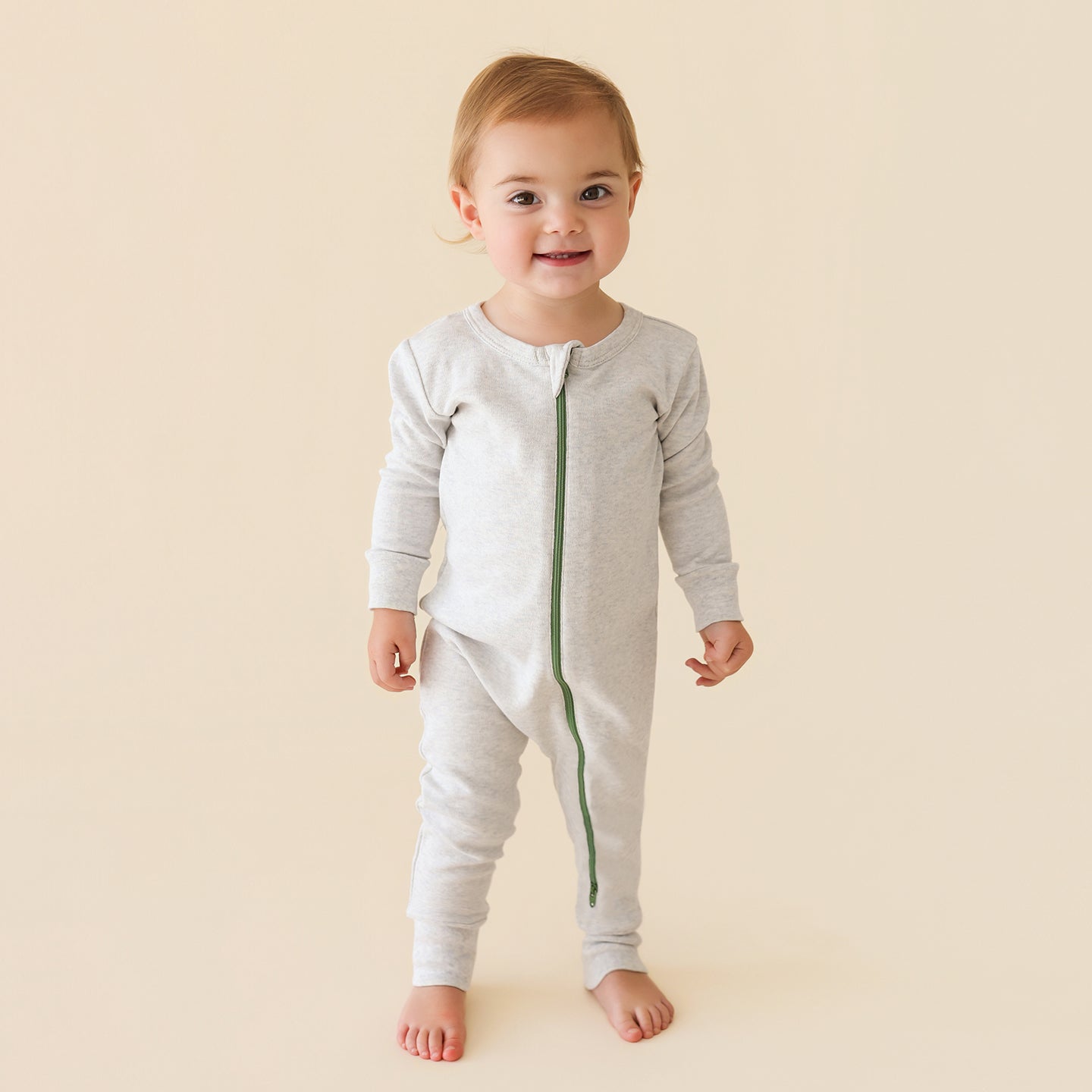 Organic Snuggle Soft Melange '2-Way' Zipper Romper – Parade