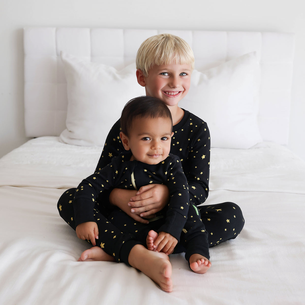 Organic Signature Print '2-Way' Zip Romper - Long Sleeve