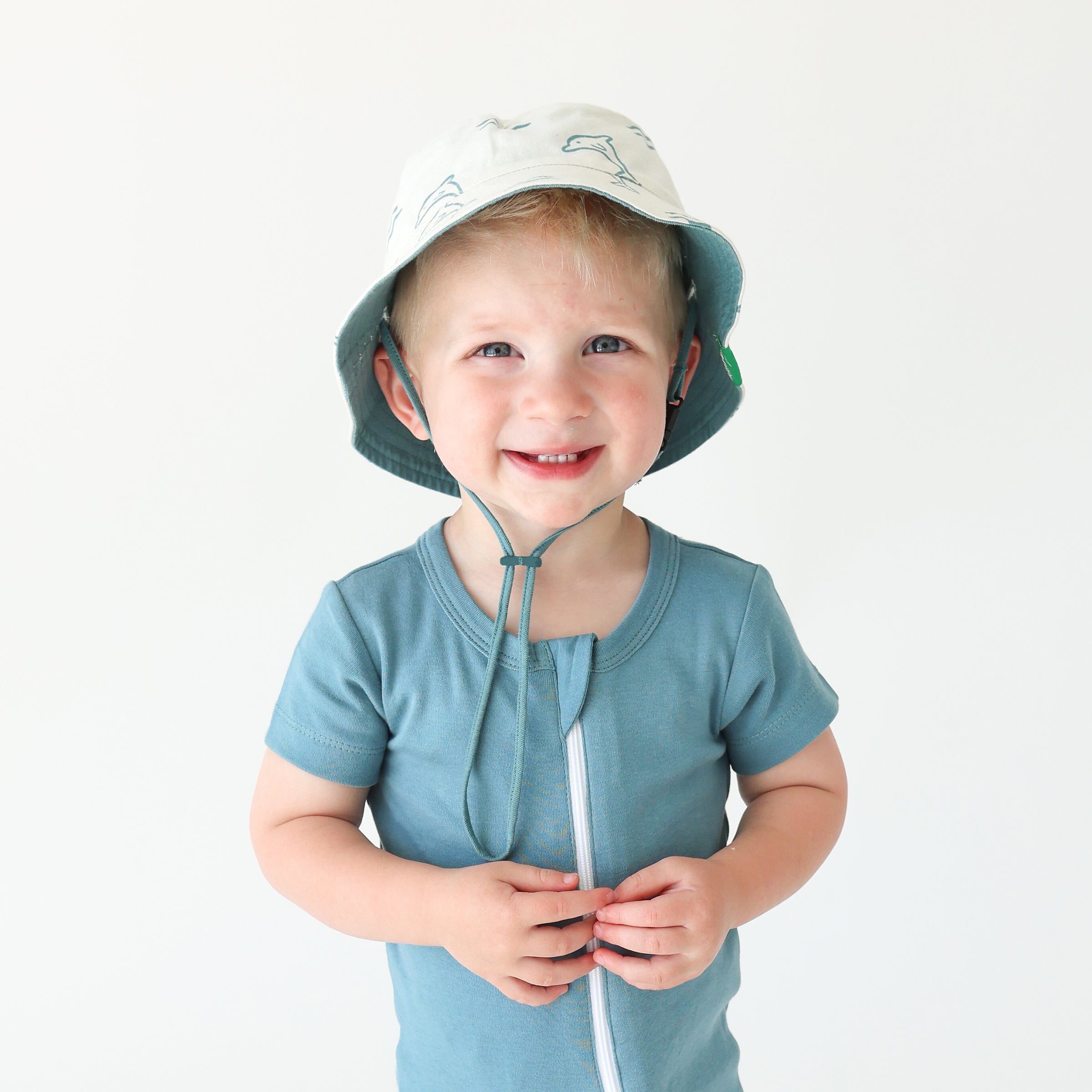 Green Black Tropical Reversible Bucket Hat- Order Wholesale