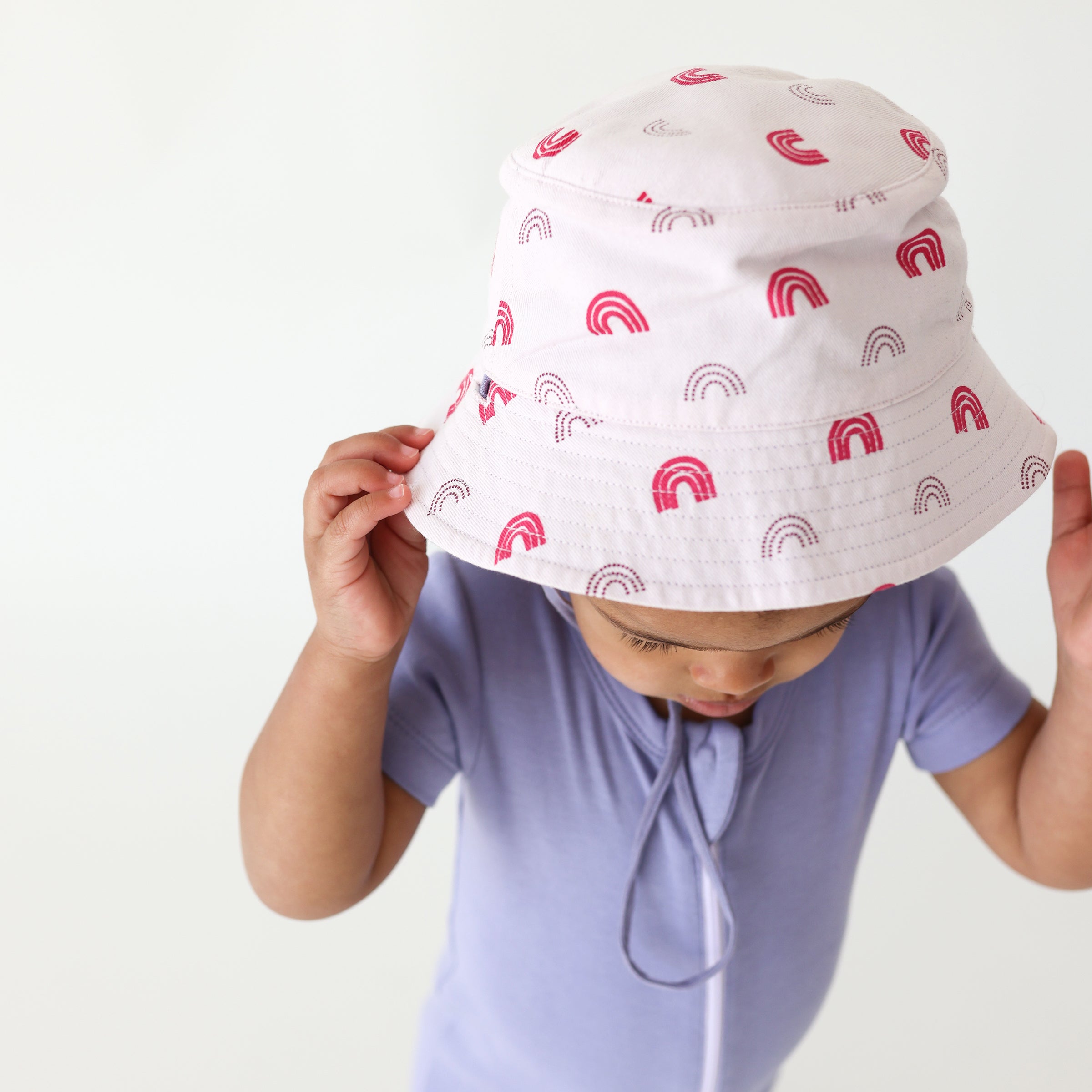 Reversible Organic Cotton Bucket Hats Bikes and Camper Green / Large (2-4 Years)