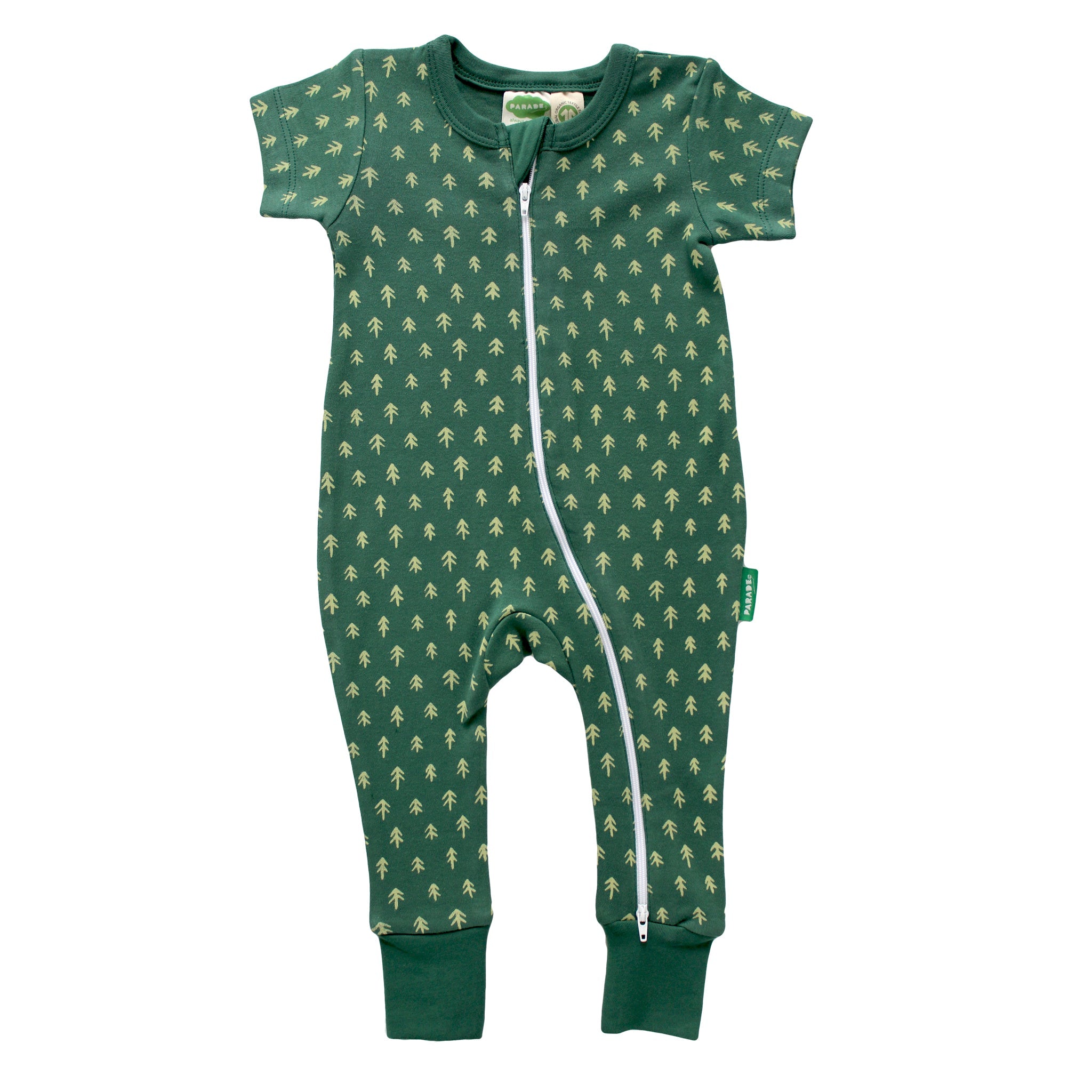 Signature Print '2-Way' Zip Romper Short Sleeve - Organic Baby Clothes, Kids Clothes, & Gifts | Parade Organics