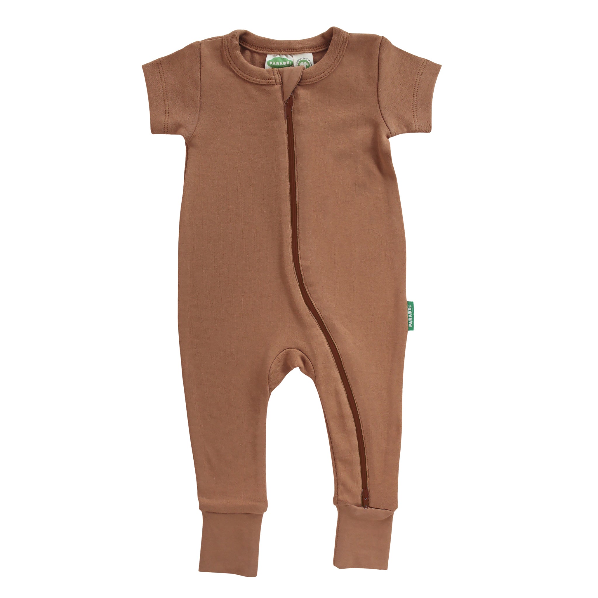 Organic Essential Basics '2-Way' Zip Romper - Short Sleeve