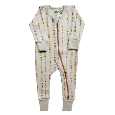 Organic Signature Print '2-Way' Zip Romper - Long Sleeve - Organic Baby Clothes, Kids Clothes, & Gifts | Parade Organics