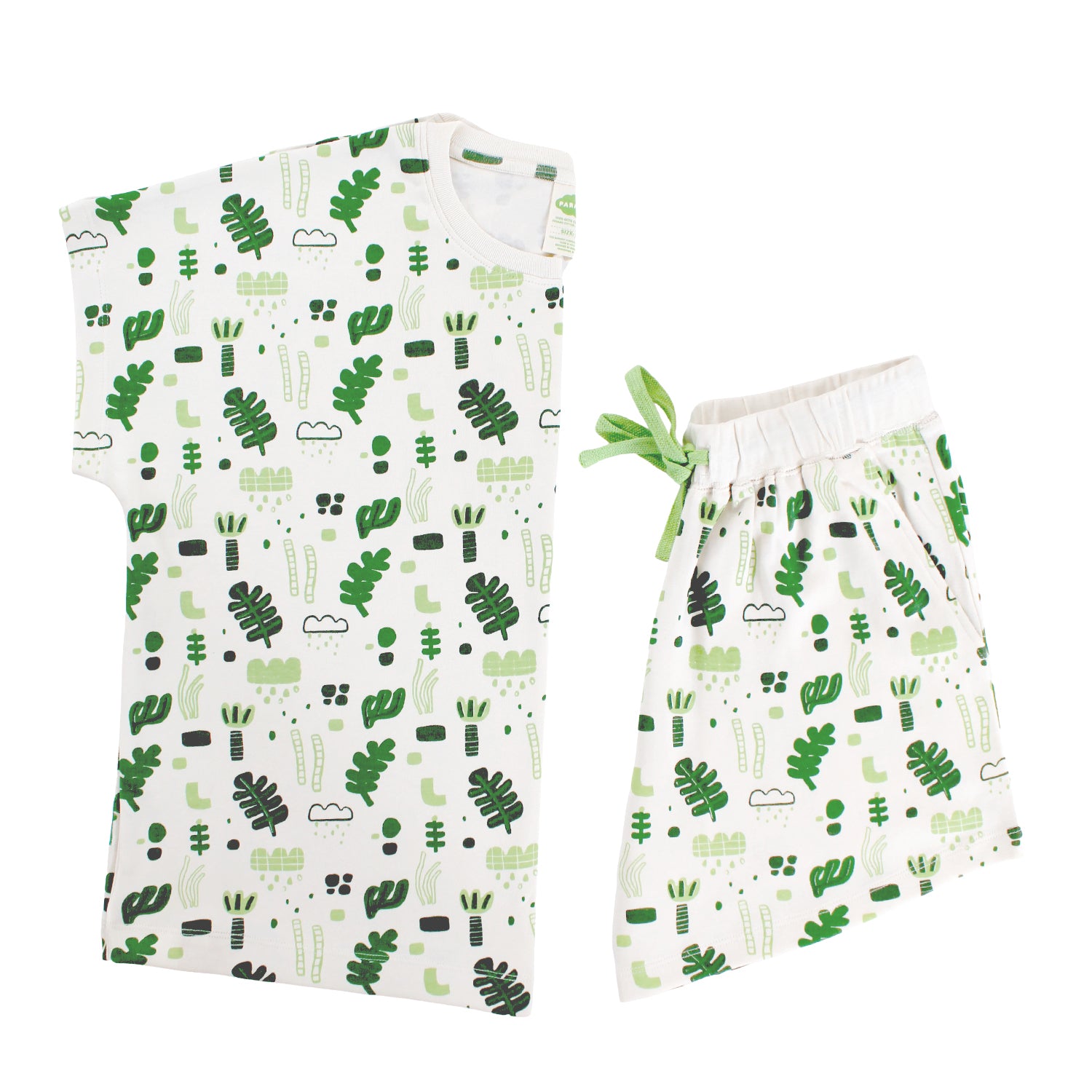 Organic Women s Pajamas Summer Green Jungle S