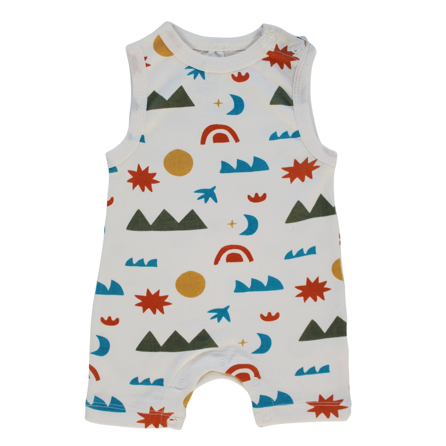 Organic Tank Rompers - Signature Prints