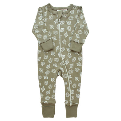 Organic Signature Print '2-Way' Zip Romper - Long Sleeve - Organic Baby Clothes, Kids Clothes, & Gifts | Parade Organics